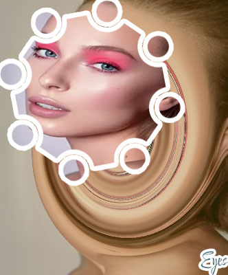 Pink nude eye makeup